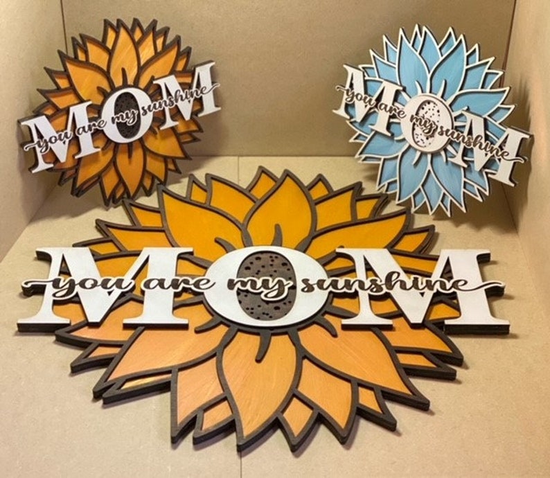 SPLIT/EXTRA LARGE Svg Cut File Sunflower Mother's Day - Etsy