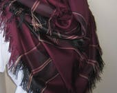 Plaid blanket scarf-Mustard burgundy red mink blue tartan plaid Flannel wrap shawl- men 39 s-women 39 s blanket scarf-2019 winter fashion Turkey