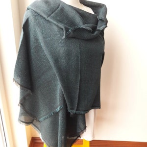 Blanket scarf-pashmina wrap shawl-Flannel oil green burgundy mustard navy blue gray solid oversized men&#39;s-women&#39;s 2025 fall winter fashion