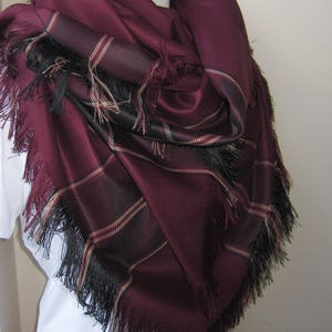 Plaid blanket scarf-Mustard burgundy red mink blue tartan plaid Flannel wrap shawl- men&#39;s-women&#39;s blanket scarf- winter fashion shawl Turkey