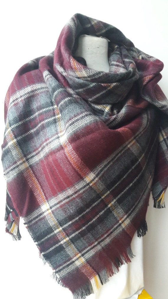 tartan plaid blanket scarf