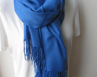 GFM® Sciarpa scialle stile pashmina con texture cachemire per autunno inverno (FRLSHL-BB), L