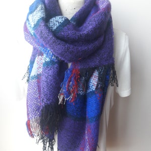 Purple Plaid blanket scarf-purple berry lavender gray-tartan plaid Flannel shawl-men&#39;s-women&#39;s blanket scarf- 2025 winter fashion Turkey