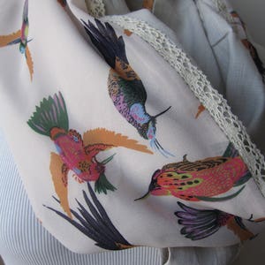 Animal print scarf Bird pattern scarf budgie swallow butterfly women scarves-russet orange royal blue yellow, infinity scarf, gift for woman