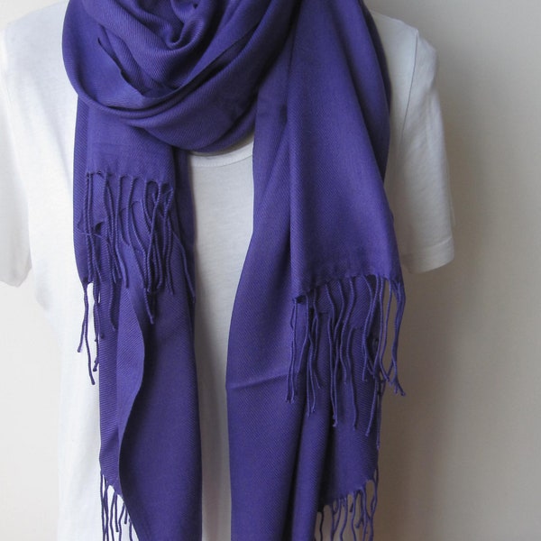 Écharpe violette magenta aubergine violet foncé pashmina écharpe châle 2023 automne hiver mode couleur unie femmes écharpes couverture Selectscarf