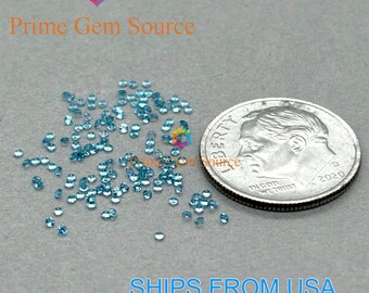 1mm Round London Blue Topaz. Natural Origin. Premium AAA Quality - Excellent Cut & Polish. 1 Stone Only. November Birthstone.