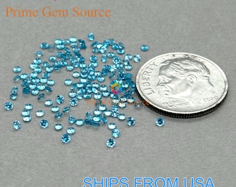 1.5mm Round London Blue Topaz. Natural Origin. Premium AAA Quality - Excellent Cut & Polish. 1 Stone Only. November Birthstone.