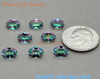 7x5mm Oval Mystic Topaz. Natural Origin. Premium AAA Quality - Excellent Cut & Polish. 1 Stone Only. November Birthstone.