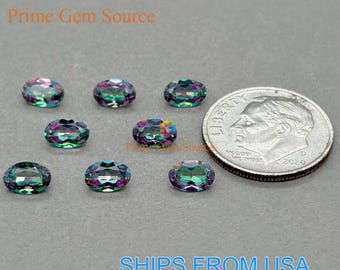 6x4mm Oval Mystic Topaz. Natural Origin. Premium AAA Quality - Excellent Cut & Polish. 1 Stone Only. November Birthstone.