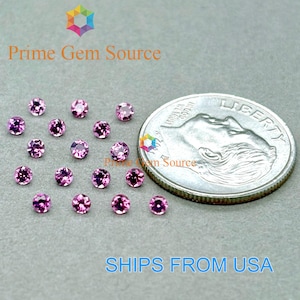2mm Round Raspberry Rhodolite Garnet. Natural Origin. Premium AAA Quality - Excellent Cut & Polish. January Birthstone.