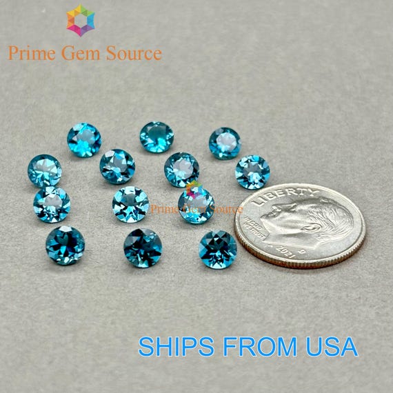5mm Round London Blue Natural Premium AAA Quality