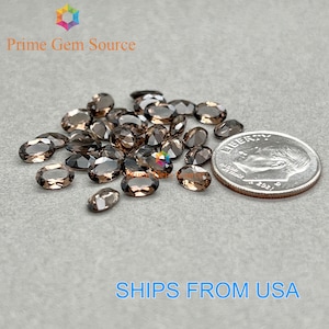 6x4mm Oval Smoky Quartz. Natural Origin. Premium AAA Quality - Excellent Cut & Polish. 1 Stone Only.