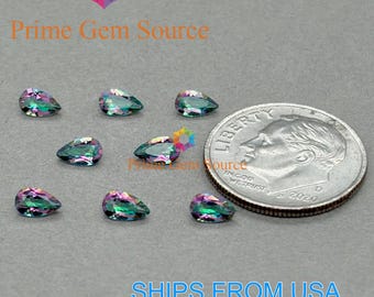 5x3mm Pear Mystic Topaz. Natural Origin. Premium AAA Quality - Excellent Cut & Polish. 1 Stone Only. November Birthstone.