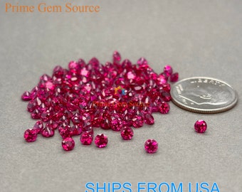 3mm Round Red Lab Grown Ruby. Real Corundum. Premium AAA Quality - Excellent Cut & Polish. 1 Stone Only.