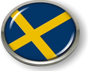 Svezia Bandiera Bandiera Aspetto Usato Stoccolma Svezia' Adesivo - Foto 11