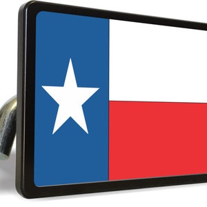 TEXAS STATE FLAG (Color design) Laser Engraved Aluminum Car Trailer Tow Hitch Cover S.U.V. Truck R.V.