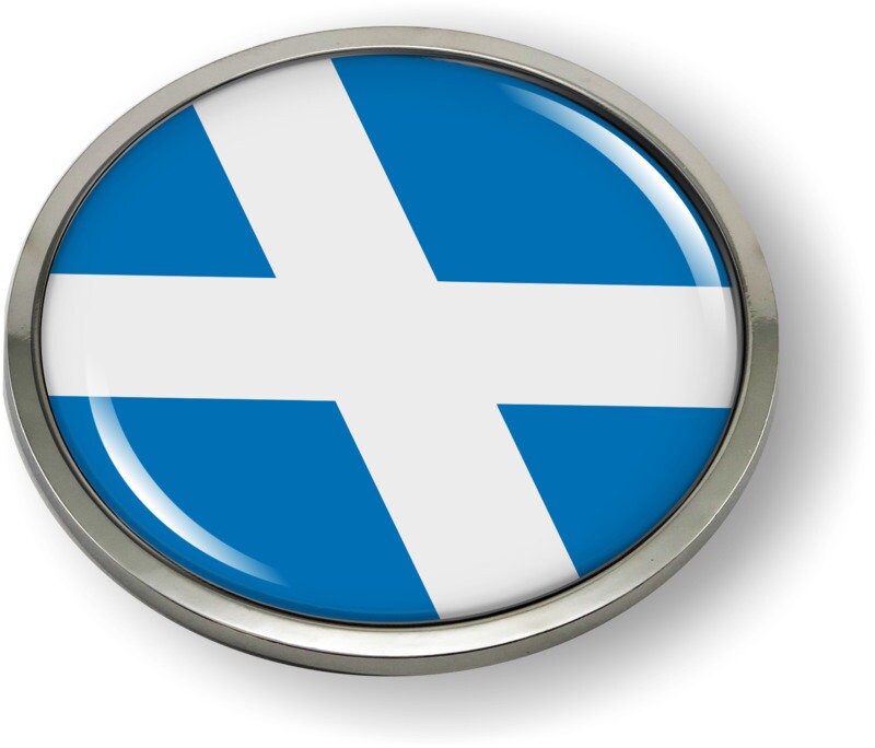 Scotland FLAG Car Emblem Badge sticker Decal Chrome ROUND Etsy