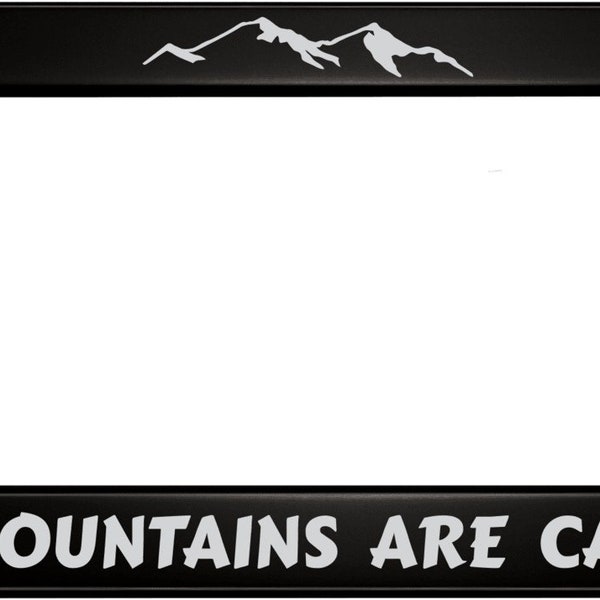 License Plate Frame Mountains Etsy