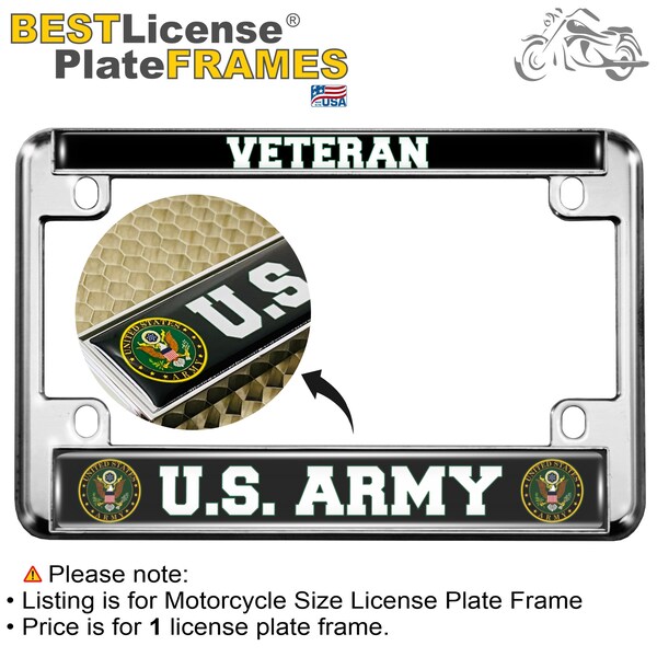 Metal Motorcycle License Plate Frame Etsy