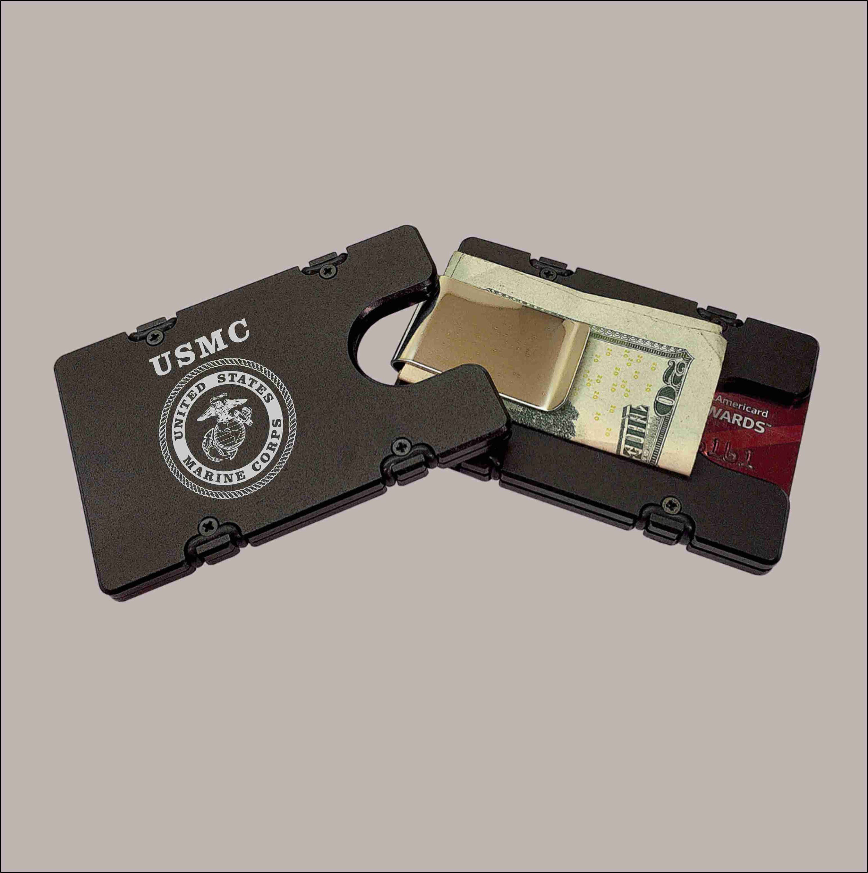 USMC Billet Aluminum Credit Card Holder/Wallet with RFID Etsy