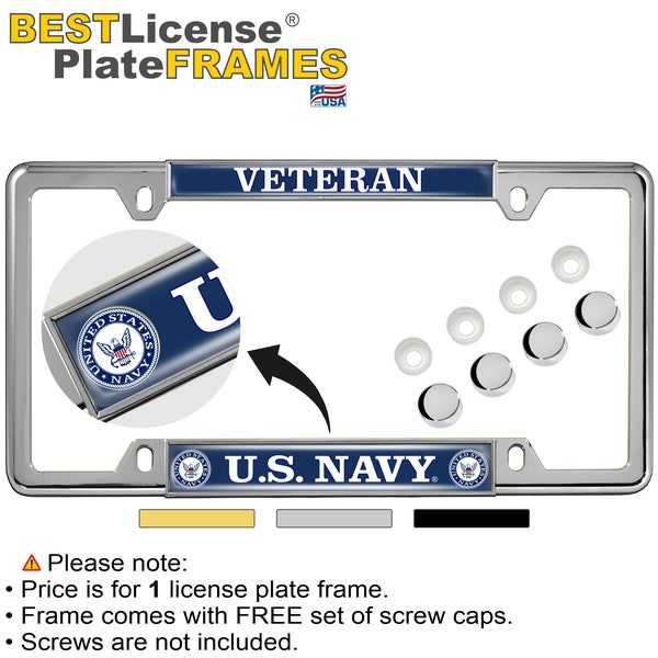 GSU GEORGIA SOUTHERN EAGLES Chrome Mirrored License Plate Tag / Frame
