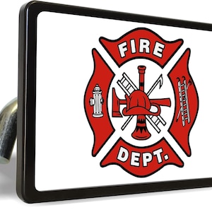 FIRE DEPARTMENT Laser Engraved Aluminum Car Trailer Tow Hitch Cover S.U.V. Truck R.V.