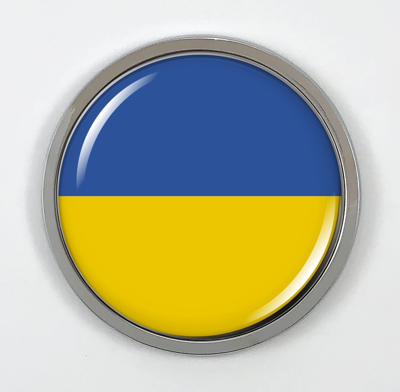 Ukraine FLAG Car Emblem Badge Sticker Decal w/o Chrome Etsy