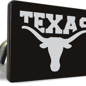 TEXAS LONGHORN  Billet Aluminum Car Trailer Tow Hitch Cover S.U.V. Truck R.V. Black