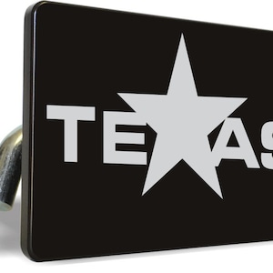 Texas LONE STAR STATE Billet Aluminum Car Trailer Tow Hitch Cover S.U.V. Truck R.V. Black