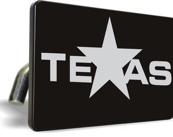 Texas LONE STAR STATE Billet Aluminum Car Trailer Tow Hitch Cover S.U.V. Truck R.V. Black