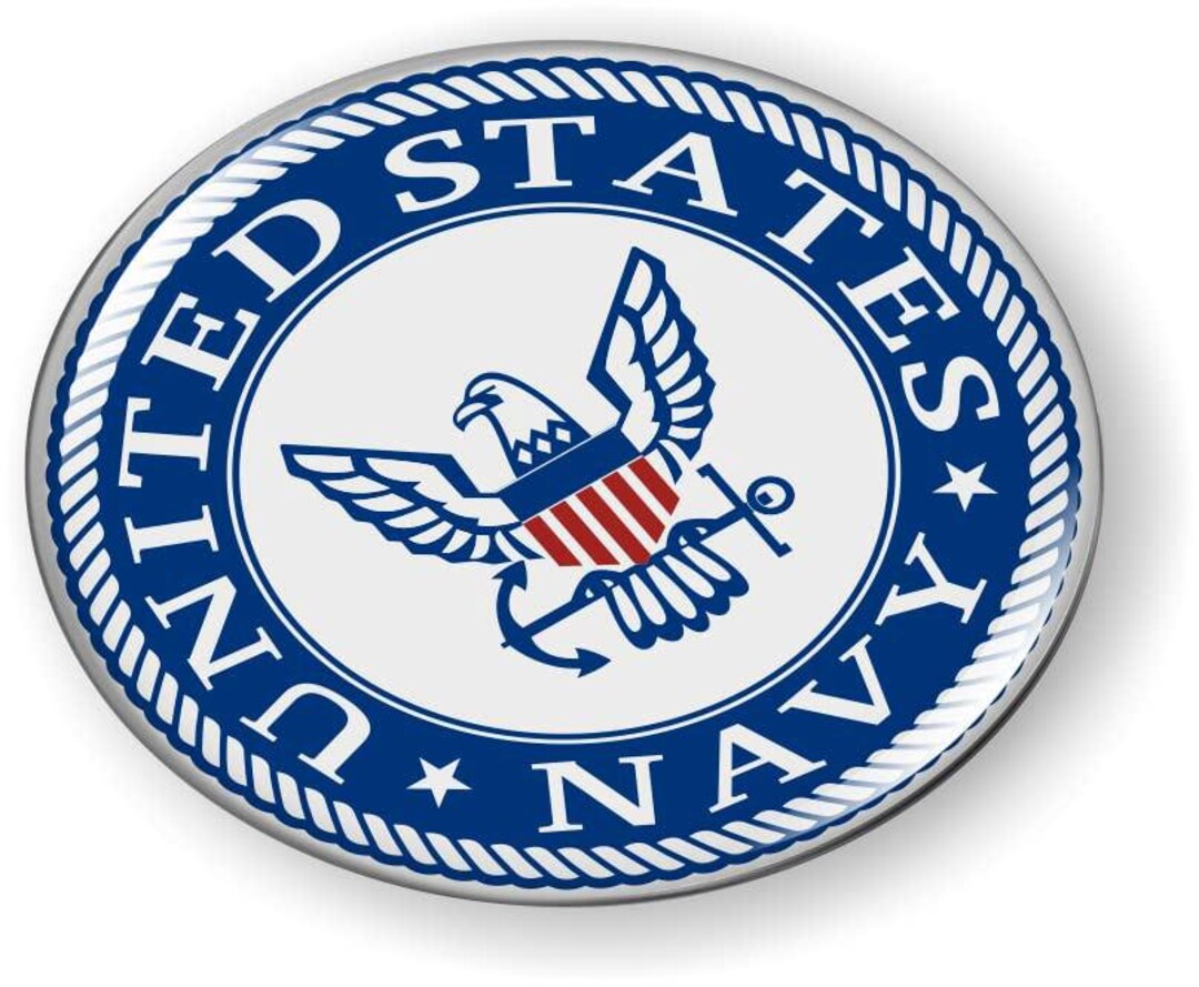 Officially Licensed Product - U.S. NAVY 3D Domed Emblem Badge Car ...