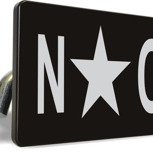 NORTH CAROLINA STATE  Billet Aluminum Car Trailer Tow Hitch Cover S.U.V. Truck R.V. Black