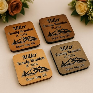 Christmas Favors for Guests: Engraved Wooden Ornament, Unique Personalized Wedding Keepsake