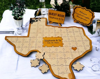 Wedding Guest Book Puzzle Engraved With Your Names Wooden Guest Book Guest Book Puzzle Sign Guest Book Alternative Wedding Puzzle Guest Book