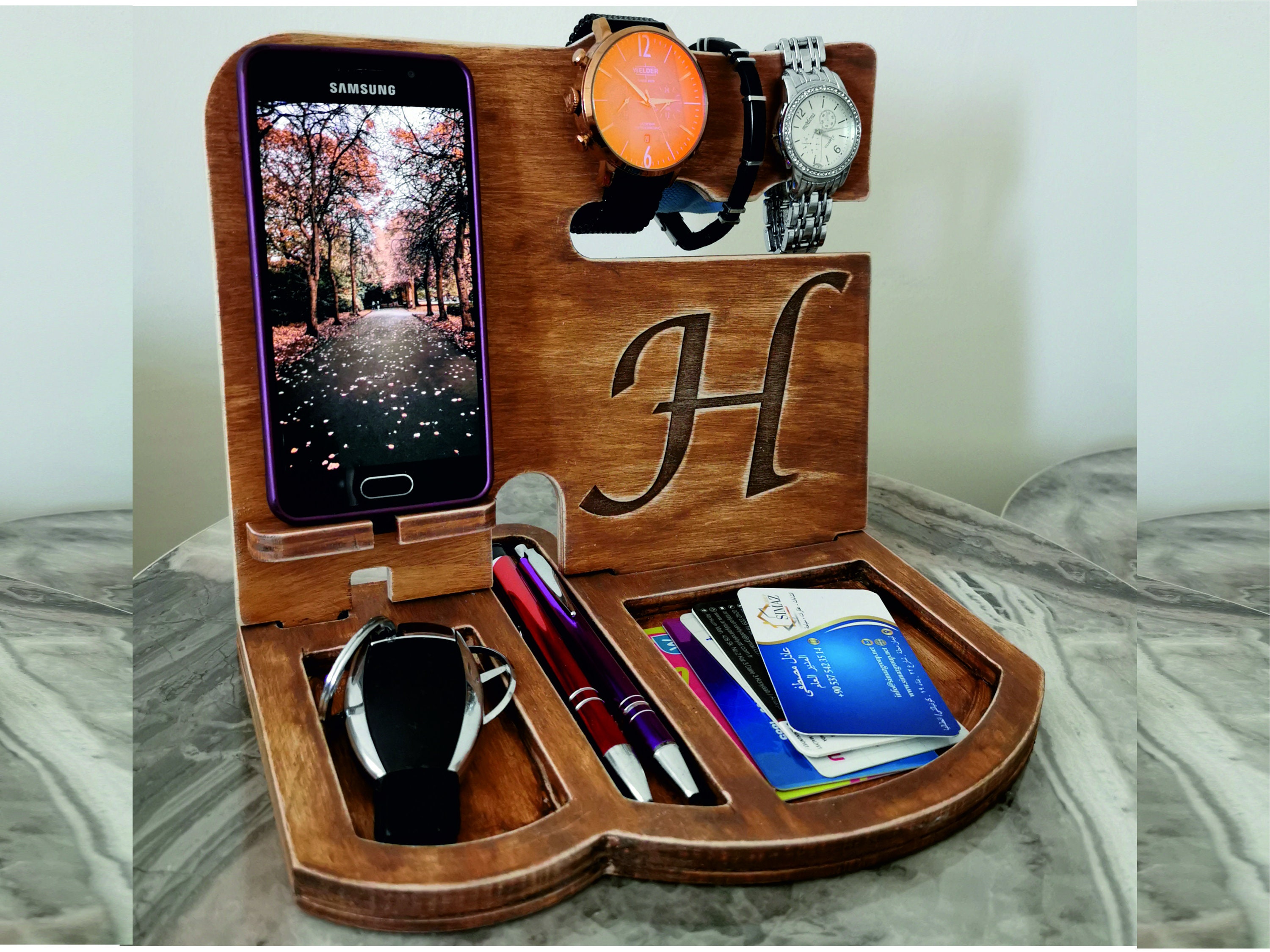 Valentines Gift Husband Gift for Men Office Desk organizer Etsy