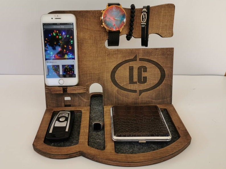 Night Stand Valet Gifts for Men Organizer Mens Gift Valet Etsy