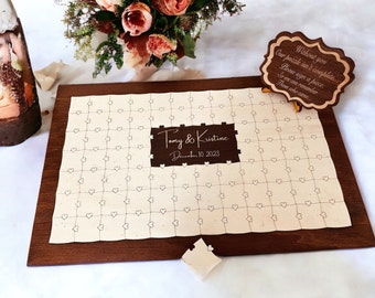 Wedding Jigsaw Puzzle Guestbook Wooden, Guest book alternative Wedding, Memorial Puzzle Sign, Jigsaw puzzle guest book