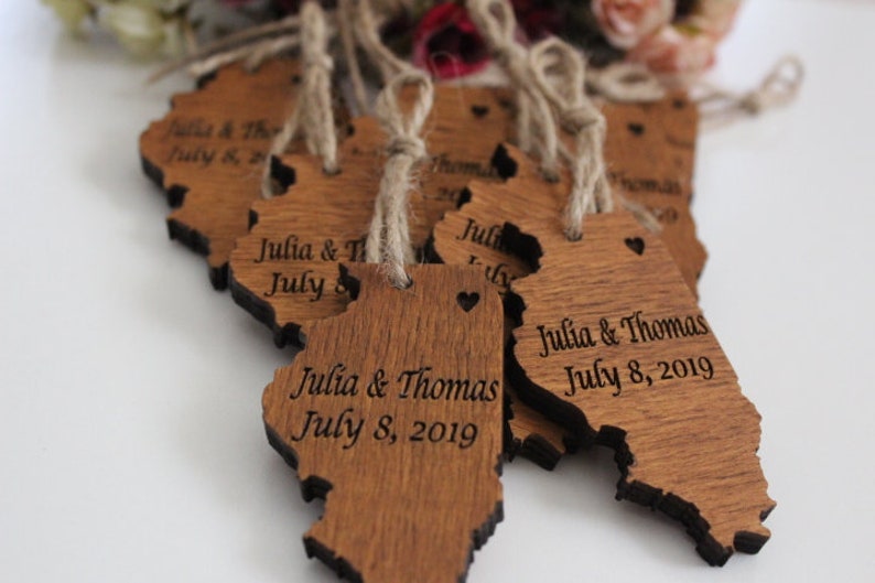Engagement Ornament Custom Christmas Engaged Ornament Wooden Personalized With Names and Date Engagement Gift or Christmas Gift