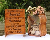 Alternative Guest Book Wedding Guest Book Wedding Drop Box Guest Book Idea, Wedding Guestbook, Drop Top Guest book, Wedding Sign Hearts