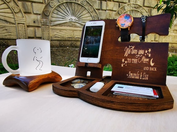 Personalised Gifts For Him Dad Daddy Grandad Papa Mens Phone Holder Stand Gifts