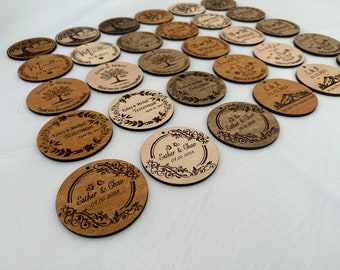 Bulk Wedding Favors for Guest - 50 Pcs Wood Wedding Favor Set, bulk christmas gifts, Wedding thank you tags, Family reunion favor