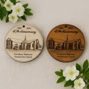 Bulk Wedding Favors for Guests, Wood Christmas Ornament: Custom Logo Favor, Engraved Holiday Ornaments