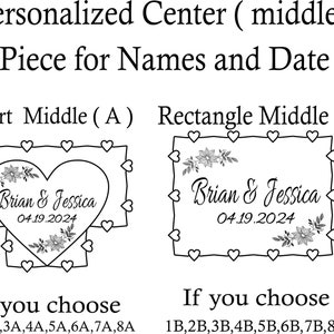 A photo for you make  personalized wedding guest book puzzle for middle rectangle heart design