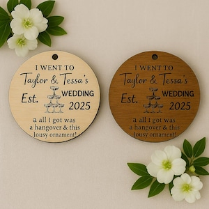 Custom Design Wedding Favors Bulk, Wood Logo Ornament, Personalized Christmas Tags, Engraved Family Reunion Ornaments