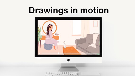 Drawing in Motion Animated Illustration Cute Youtube Intro - Etsy Drawing in Motion Animated Illustration Cute Youtube Intro - Etsy