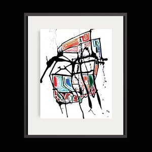 Originale acquerello astratto minimalista aquarelle pittura professionale, unico nel suo genere ZEN Matrix Creazione arte di meditazione spirituale sulla carta