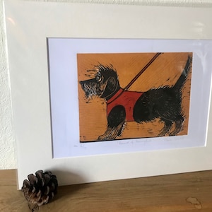 Howard of Hemingford, linocut print