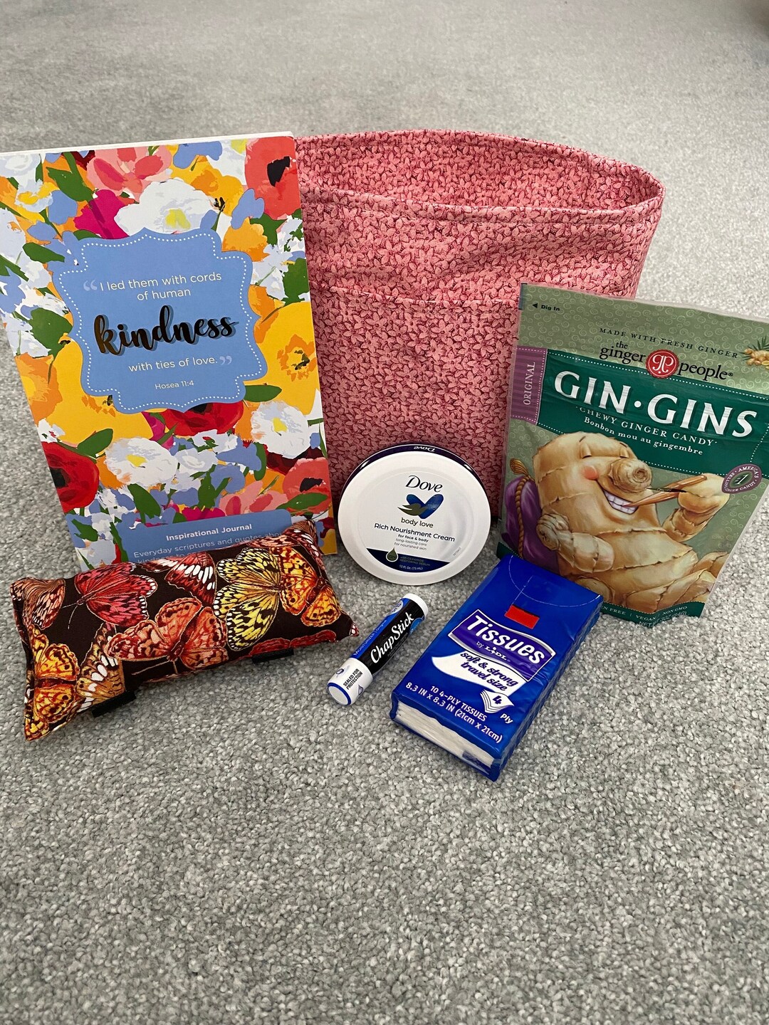 Chemo Care Gift Bag, Pink Organizer for Handbag or Desk, Filled With