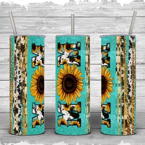 Sunflower Leopard Mom Tumbler