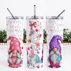 Valentine Gnome Love 20 oz Stainless Steel Tumbler